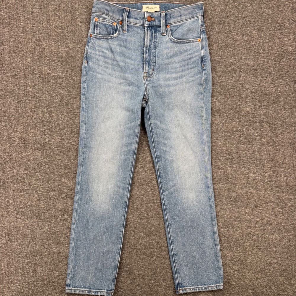 Madewell The Perfect Vintage Crop Jean Light Wash High Rise Denim 26 Crop Casual